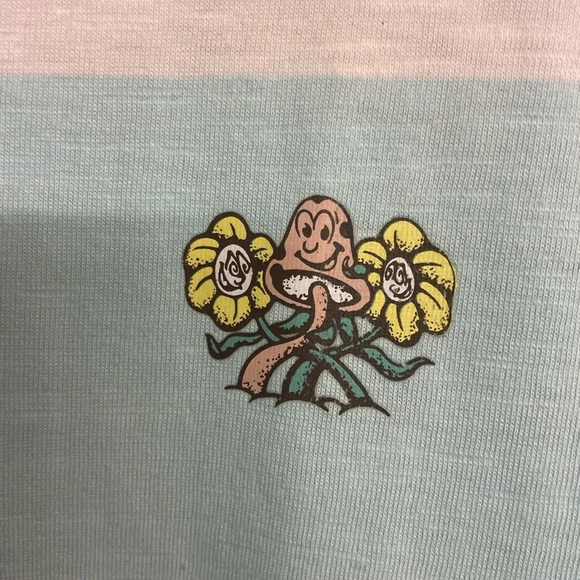 Denim & Flower Ricky Singh men’s strip T-shirt size large - Picture 3 of 5